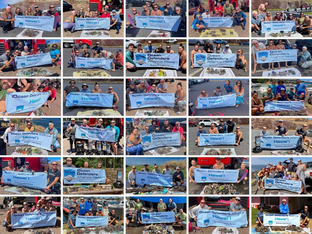 Maui collage of 2025 cleanup results