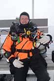 Volunteer rebreather diver Mike Wynd