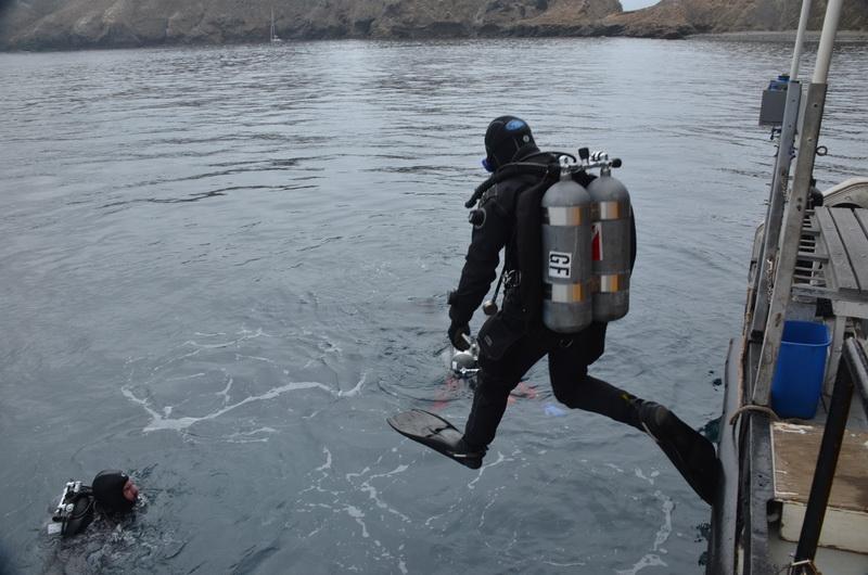 Ocean Defender Eric Humphreys entering water
