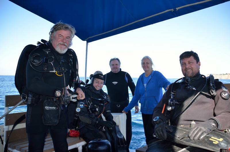 ODA Volunteer Dive Crew on rear deck ready to locate and remove debris.