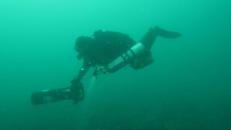 Ocean Defender Jeff Larson scouts for ocean debris