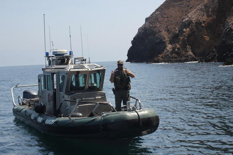National Park Rangers patrol boat 