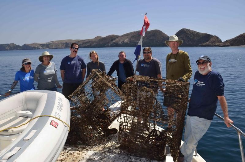 Volunteer ocean defender crew with days catch