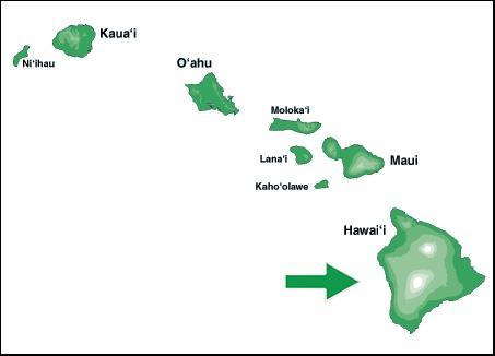 Hawaii islands featuring the Big Island