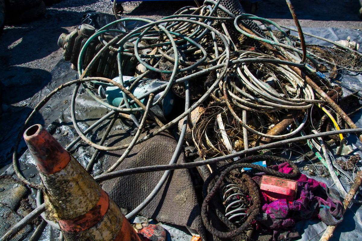 Pile of marine debris