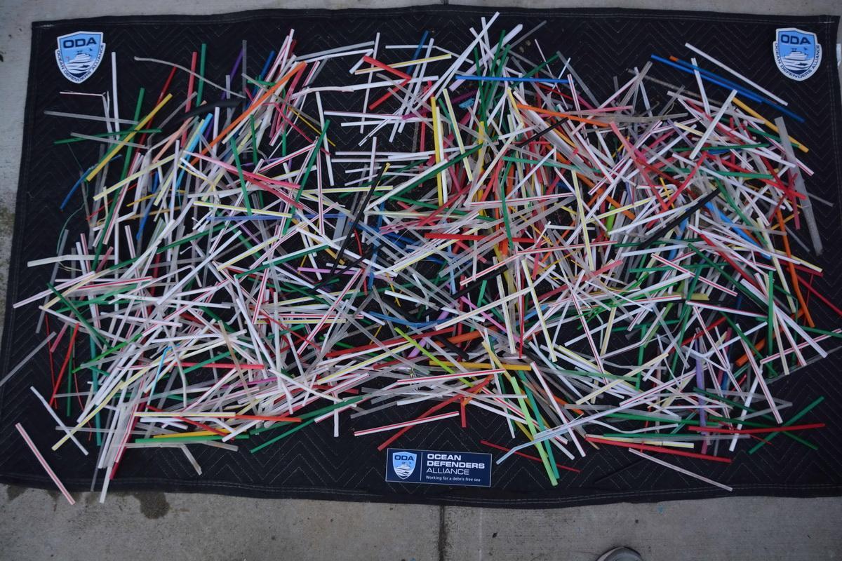 Straws collected