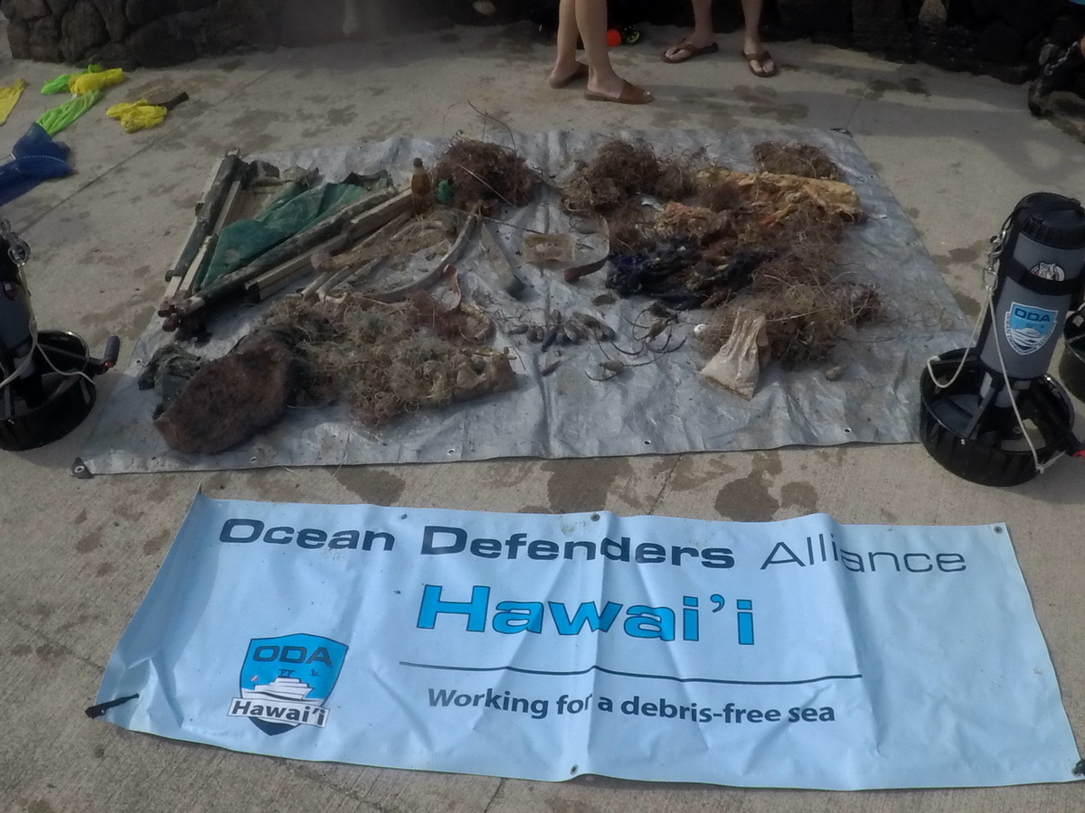 Ocean debris removed by ODA cleanup crew