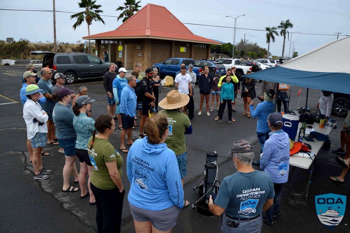 Briefing for harbor cleanup volunteers